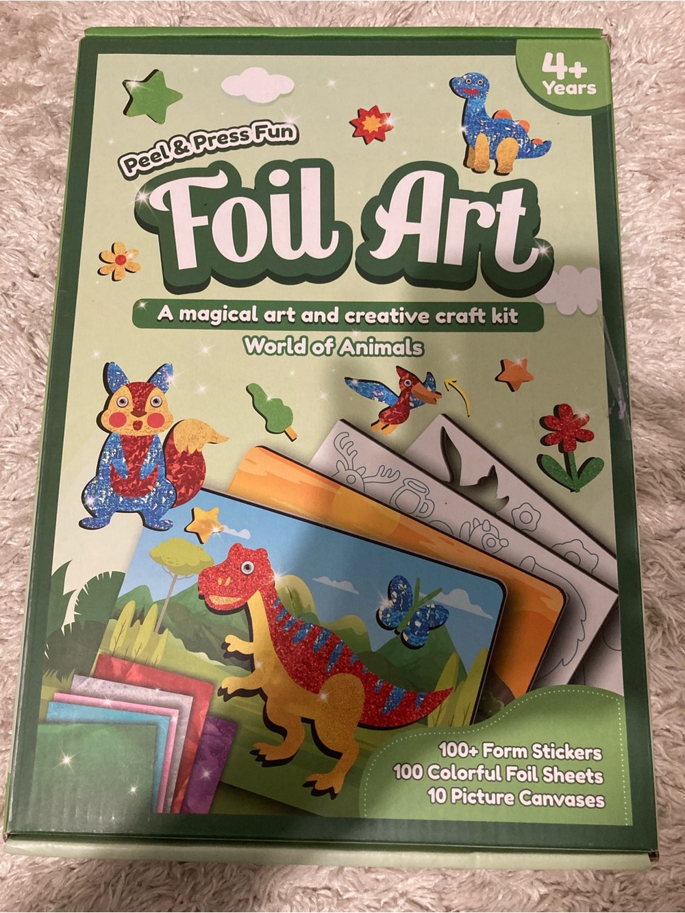 Foil Art Peel & Press Fun - World of Animals - Green